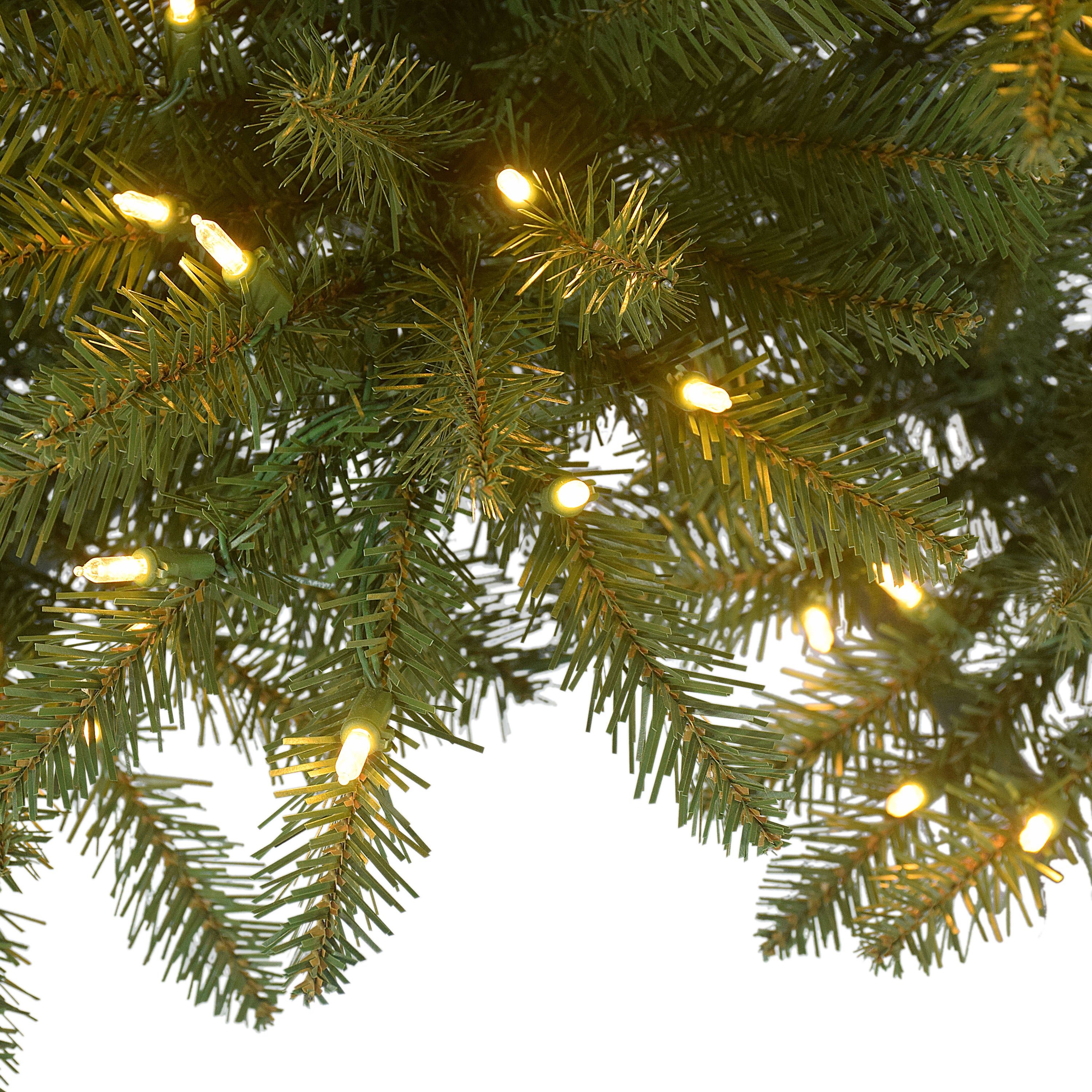 10ft Pre-lit Slim Fraser Fir Tree 800 Dual Color LED Lights UL Listed Adaptor On/Off Foot Pedal Metal Stand Green